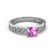 2 - Enya Classic Pink Sapphire and Diamond Engagement Ring 