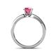 4 - Enya Classic Pink Tourmaline and Diamond Engagement Ring 