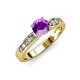 3 - Enya Classic Amethyst and Diamond Engagement Ring 