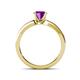 4 - Enya Classic Amethyst and Diamond Engagement Ring 