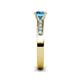 5 - Enya Classic Blue Topaz and Diamond Engagement Ring 