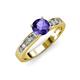 3 - Enya Classic Iolite and Diamond Engagement Ring 