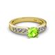 2 - Enya Classic Peridot and Diamond Engagement Ring 
