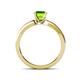 4 - Enya Classic Peridot and Diamond Engagement Ring 