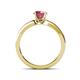 4 - Enya Classic Rhodolite Garnet and Diamond Engagement Ring 