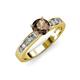 3 - Enya Classic Smoky Quartz and Diamond Engagement Ring 