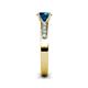 5 - Enya Classic Blue and White Diamond Engagement Ring 