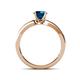 4 - Enya Classic Blue and White Diamond Engagement Ring 