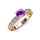 3 - Enya Classic Amethyst and Diamond Engagement Ring 