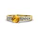 1 - Enya Classic Citrine and Diamond Engagement Ring 