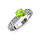 3 - Enya Classic Peridot and Diamond Engagement Ring 