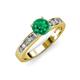 3 - Enya Classic Emerald and Diamond Engagement Ring 