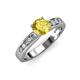 3 - Enya Classic Yellow Sapphire and Diamond Engagement Ring 