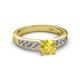2 - Enya Classic Yellow Sapphire and Diamond Engagement Ring 
