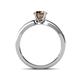4 - Enya Classic Smoky Quartz and Diamond Engagement Ring 