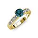 3 - Enya Classic Blue and White Diamond Engagement Ring 