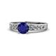 1 - Enya Classic Blue Sapphire and Diamond Engagement Ring 