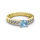 2 - Enya Classic Aquamarine and Diamond Engagement Ring 