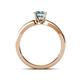 4 - Enya Classic Aquamarine and Diamond Engagement Ring 