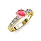 3 - Enya Classic Pink Tourmaline and Diamond Engagement Ring 