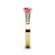 5 - Enya Classic Pink Tourmaline and Diamond Engagement Ring 