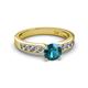 2 - Enya Classic London Blue Topaz and Diamond Engagement Ring 