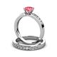 3 - Enya Classic Pink Tourmaline and Diamond Bridal Set Ring 