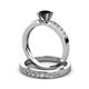 3 - Enya Classic Black and White Diamond Bridal Set Ring 