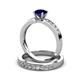 3 - Enya Classic Blue Sapphire and Diamond Bridal Set Ring 