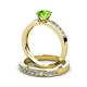 3 - Enya Classic Peridot and Diamond Bridal Set Ring 
