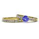1 - Enya Classic Tanzanite and Diamond Bridal Set Ring 