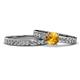1 - Enya Classic Citrine and Diamond Bridal Set Ring 