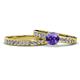 1 - Enya Classic Iolite and Diamond Bridal Set Ring 