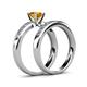 4 - Enya Classic Citrine and Diamond Bridal Set Ring 