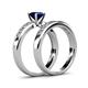 4 - Enya Classic Blue Sapphire and Diamond Bridal Set Ring 