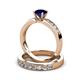 3 - Enya Classic Blue Sapphire and Diamond Bridal Set Ring 