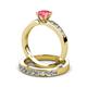 3 - Enya Classic Pink Tourmaline and Diamond Bridal Set Ring 
