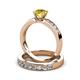 3 - Enya Classic Yellow Sapphire and Diamond Bridal Set Ring 
