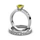 3 - Enya Classic Yellow and White Diamond Bridal Set Ring 