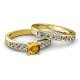 2 - Enya Classic Citrine and Diamond Bridal Set Ring 