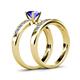 4 - Enya Classic Tanzanite and Diamond Bridal Set Ring 