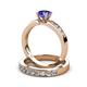 3 - Enya Classic Tanzanite and Diamond Bridal Set Ring 