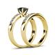 4 - Enya Classic Black and White Diamond Bridal Set Ring 