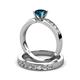 3 - Enya Classic Blue and White Diamond Bridal Set Ring 