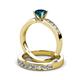 3 - Enya Classic Blue and White Diamond Bridal Set Ring 