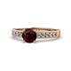 1 - Ronia Classic Red Garnet and Diamond Engagement Ring 