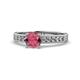 1 - Ronia Classic Rhodolite Garnet and Diamond Engagement Ring 