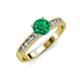 3 - Ronia Classic Emerald and Diamond Engagement Ring 