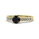 1 - Ronia Classic Black and White Diamond Engagement Ring 