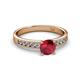 2 - Ronia Classic Ruby and Diamond Engagement Ring 